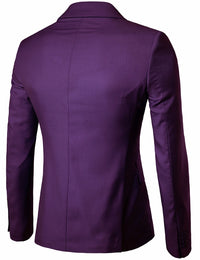 Men's Purple Single Breasted Suit Blazer Jacket Men's Blazer Luxurious Weddings