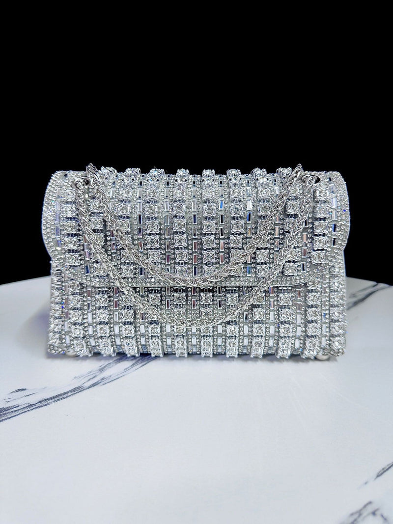 Socialite Diamond Handbag with Diamond Inlaid Chain Handbags Luxurious Weddings