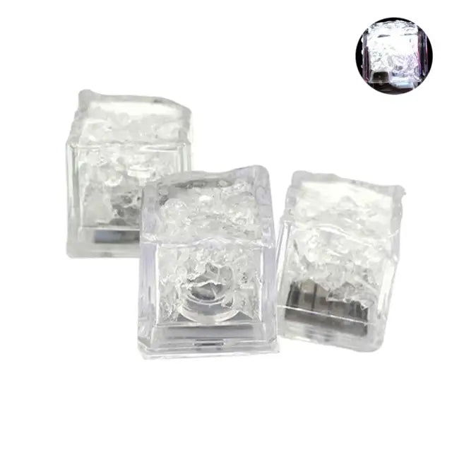 a pair of clear plastic cubes on a white background