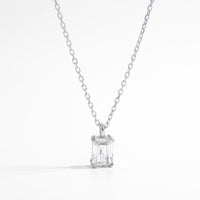 925 Sterling Silver Zircon Pendant Necklace Necklace Luxurious Weddings