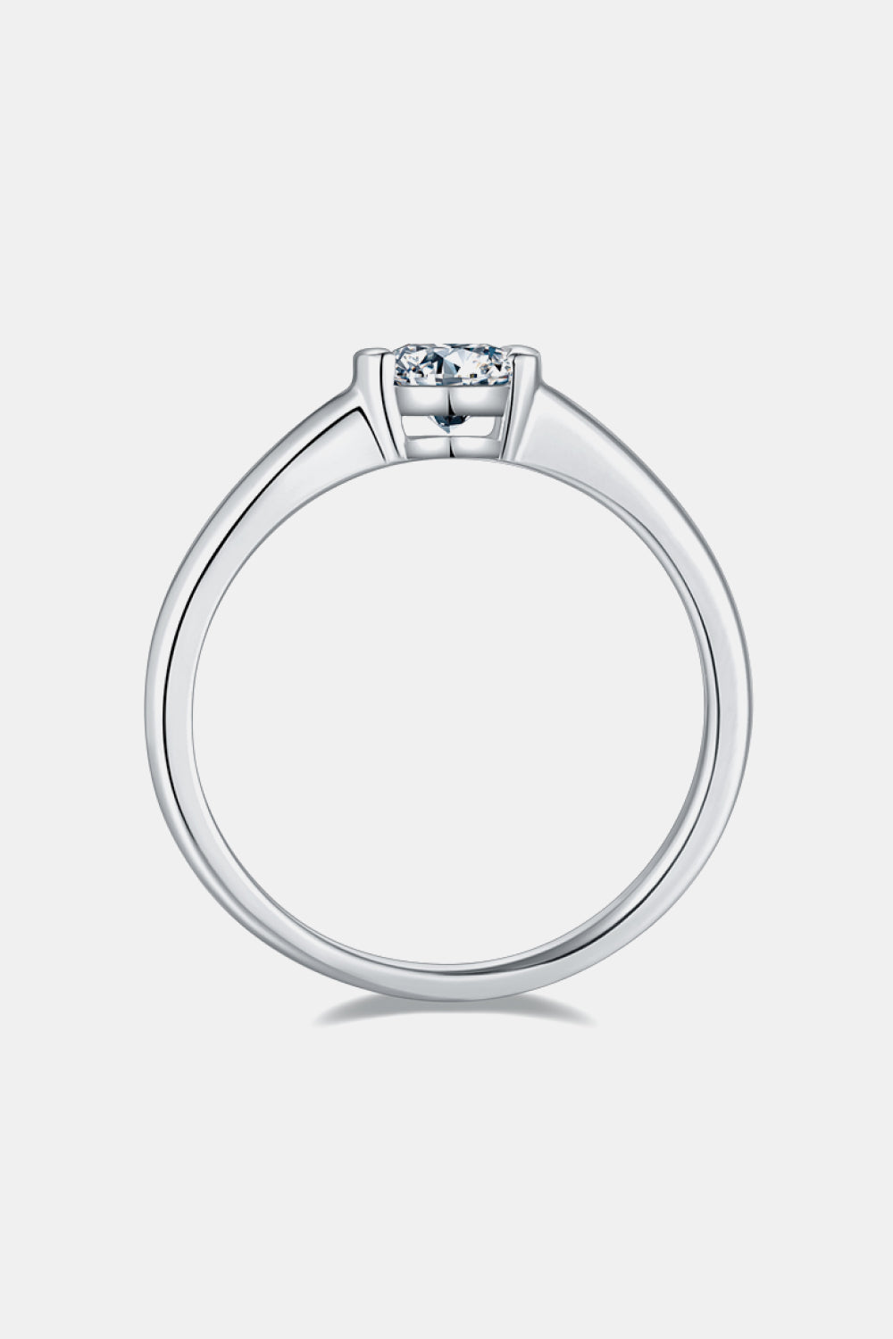 Moissanite 925 Sterling Silver Solitaire Ring Luxurious Weddings