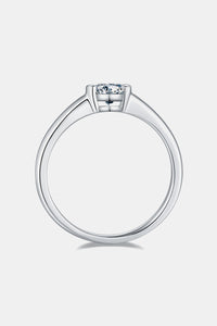 Moissanite 925 Sterling Silver Solitaire Ring Luxurious Weddings