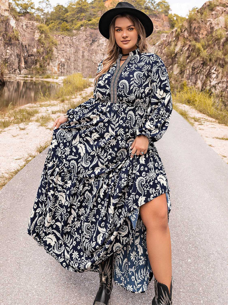 Plus Size Long Sleeve Maxi Dress Plus size dress Luxurious Weddings