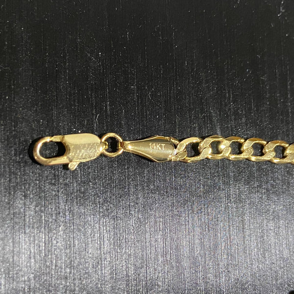 Solid Real 14k Gold Cuban Link Chain 20in 4mm