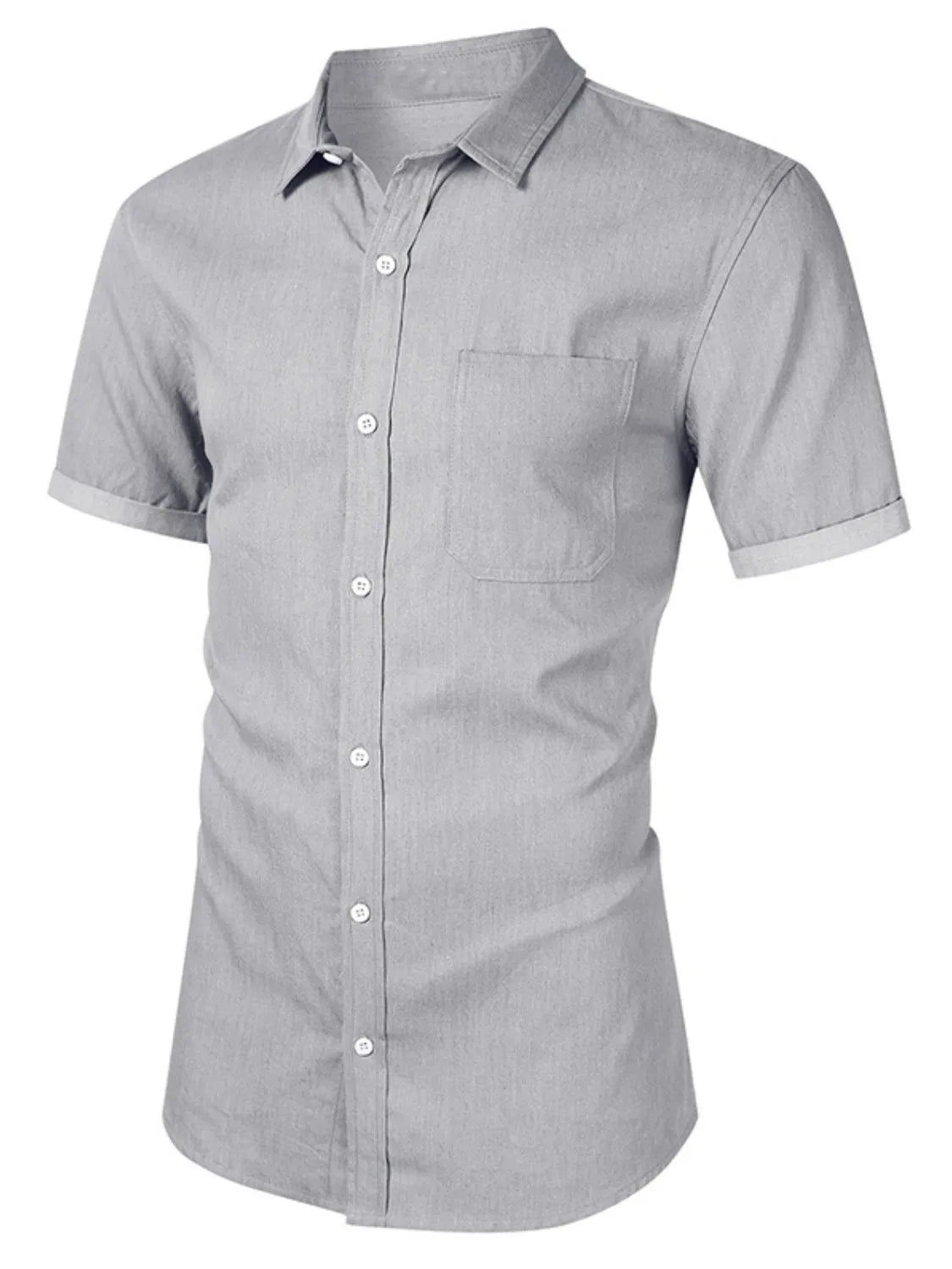 Men's Button Up Short Sleeve Shirt Shirt Luxurious Weddings