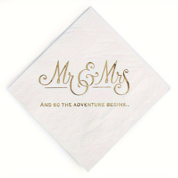 Event Napkins 100pcs, Multi-color Elegant Light Luxury Printing With English And Western Restaurant Dinner Napkin, Wedding Decor, Wedding Supplies Luxurious Weddings