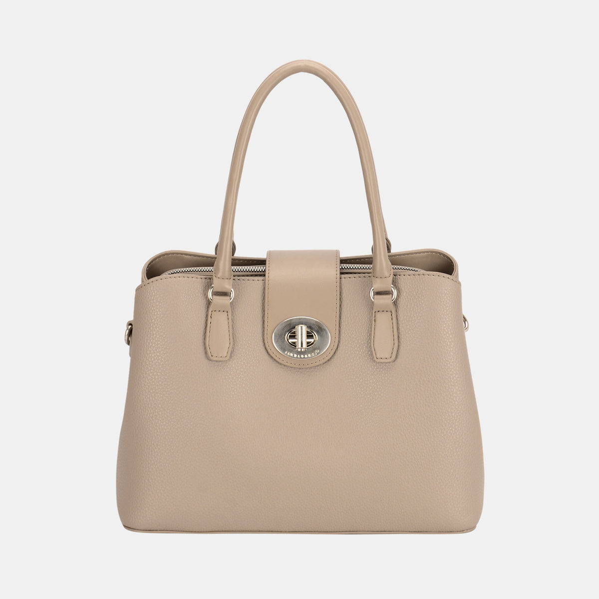 David Jones PU Leather Twist-Lock Tote Bag Luxurious Weddings
