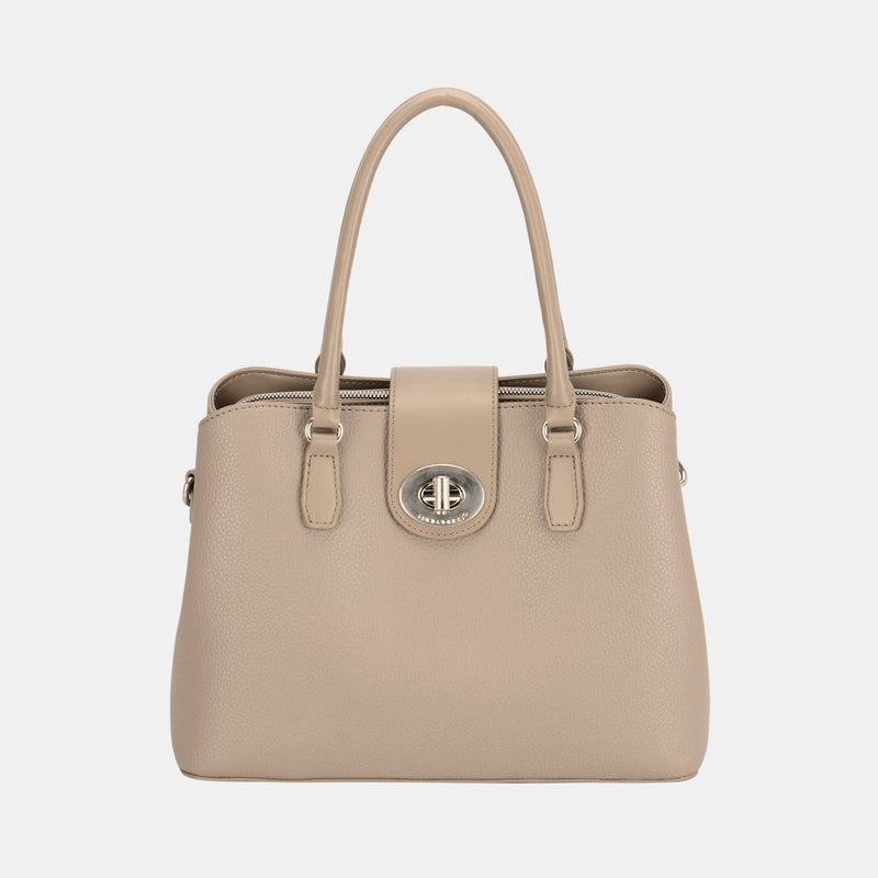 David Jones PU Leather Twist-Lock Tote Bag Luxurious Weddings