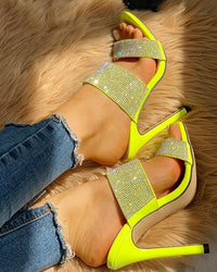 Women's rhinestone high heel sandals Sandals