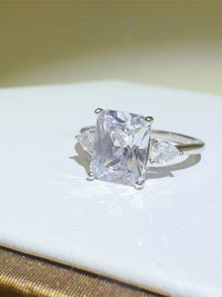3 Carat Moissanite 925 Sterling Silver Square Shape Ring rings Luxurious Weddings