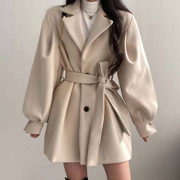 Hepburn style Woolen Coat Luxurious Weddings