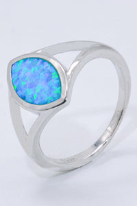 925 Sterling Silver Split Shank Opal Ring women's rings Luxurious Weddings