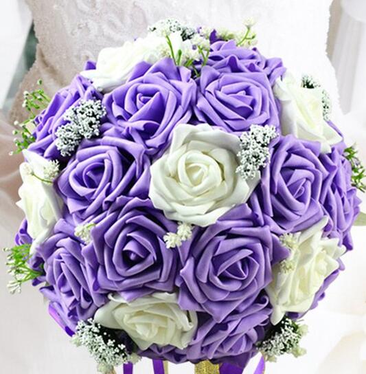 Bride 's Bouquet Red Pink Blue And Purple