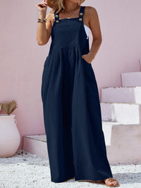 Plus Size Square Neck Wide Leg Overalls Plus size Luxurious Weddings