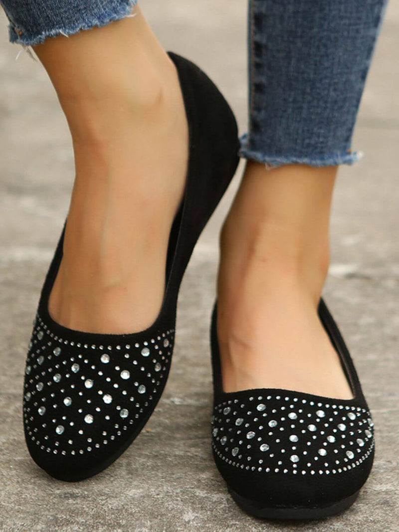Rhinestone Flat Slip-Ons flats Luxurious Weddings