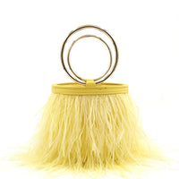portable chain bag imported ostrich feather Handbags Luxurious Weddings