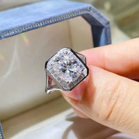 3 Carat Moissanite Engagement Square Ring Luxurious Weddings
