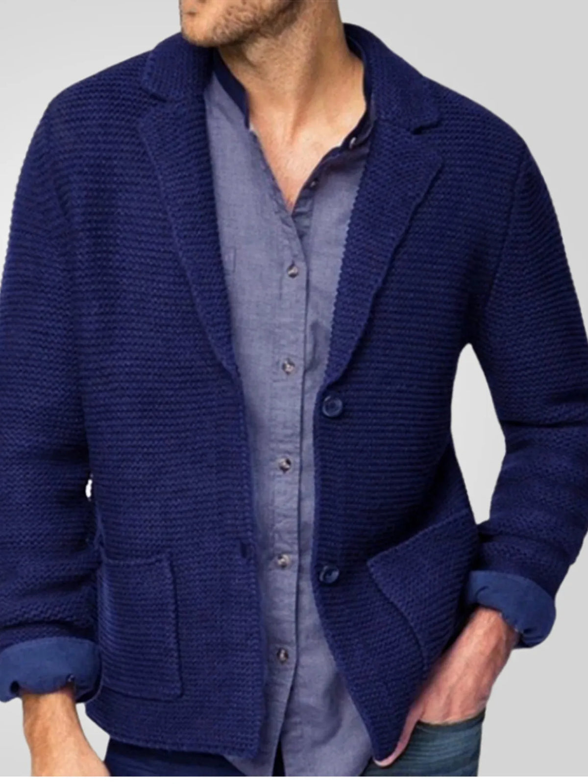 Men's Plus Size Button Up Long Sleeve Cardigan Cardigan Luxurious Weddings