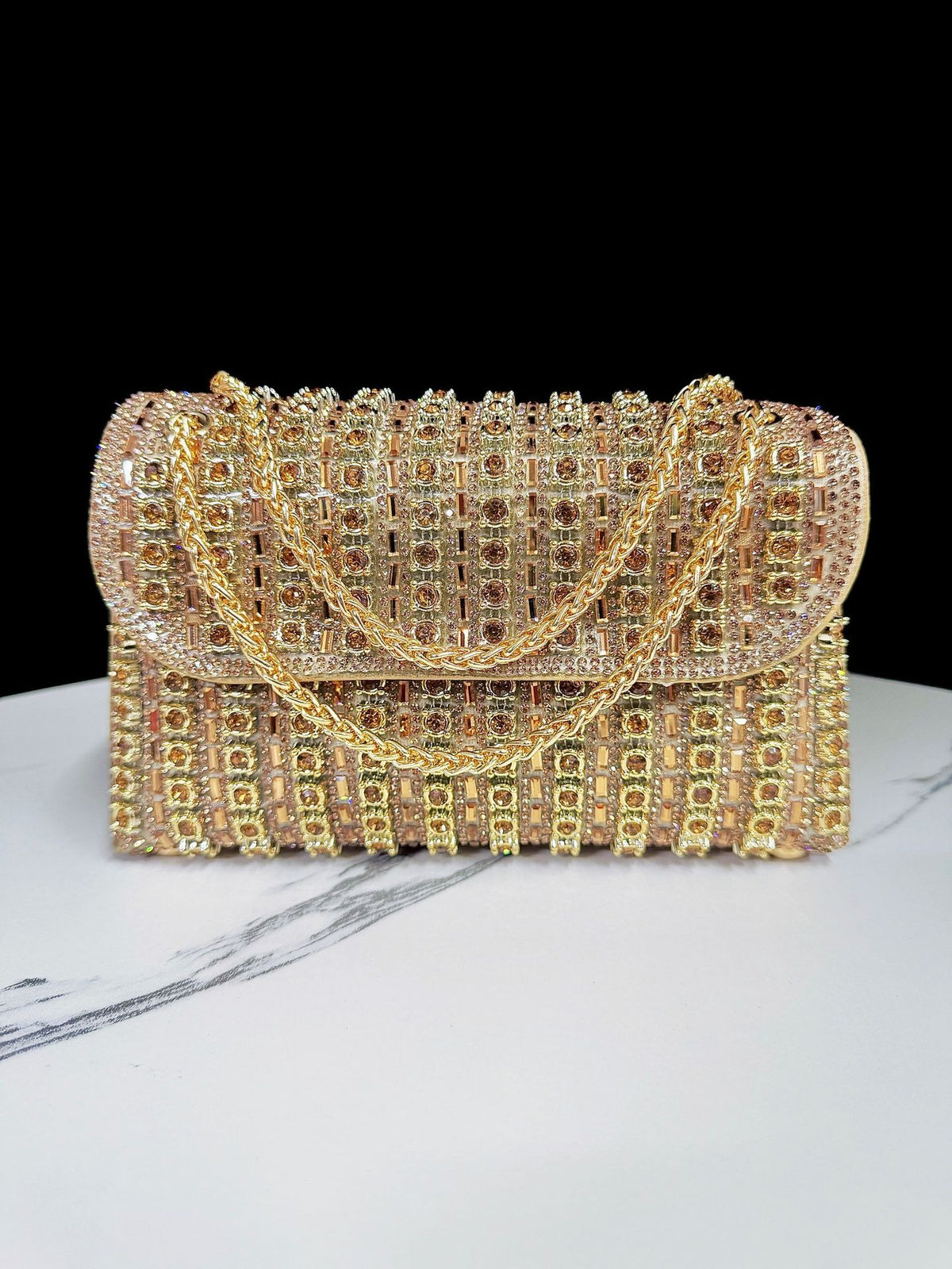 Socialite Diamond Handbag with Diamond Inlaid Chain Handbags Luxurious Weddings
