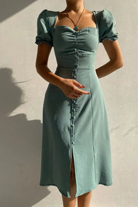 Sweetheart Neck Short Sleeve Dress Summer dress Luxurious Weddings