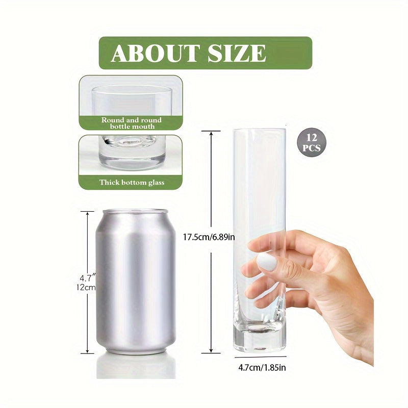 Elegant 12pcs Glass Cylinder Vases Set Vases Luxurious Weddings