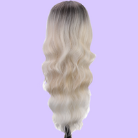 Women's Long Curly Hair, Ombre Front Lace Wig Luxurious Weddings