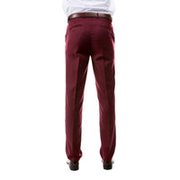 Men's Trousers/ Formal Dress Pants Slim Fit Unhemmed, Burgandy Men's Formal Pants Luxurious Weddings