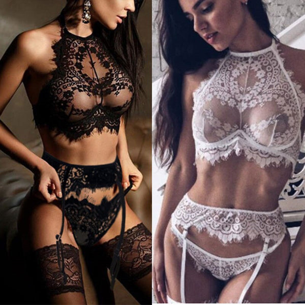 two photos of a woman in lingerie and a woman in lingerie