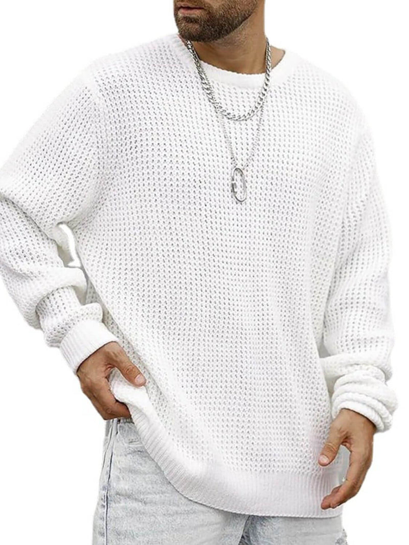 Men's Full Size Round Neck Long Sleeve Sweater Plus Size mens sweatshirts Luxurious Weddings