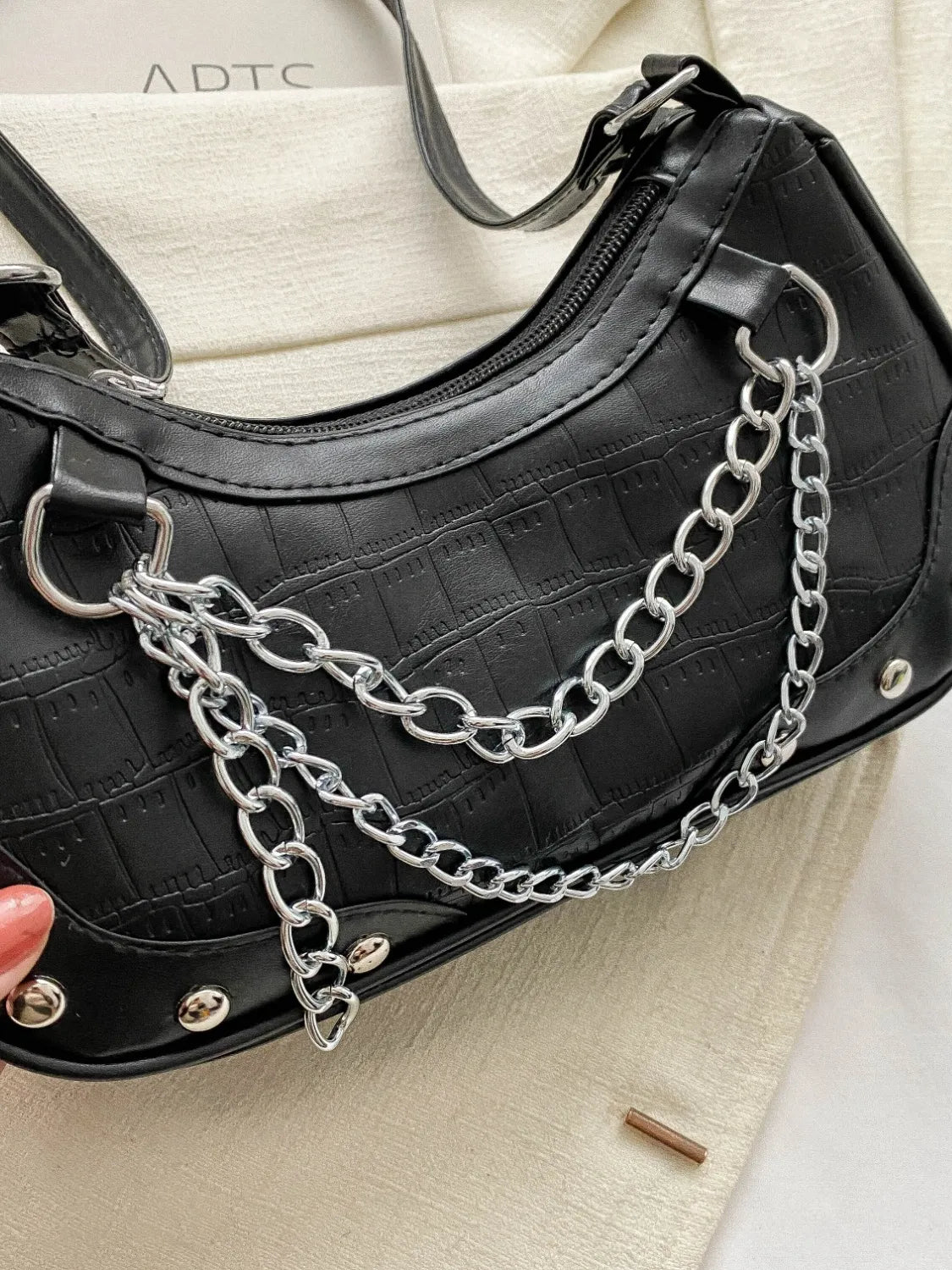 Chain PU Leather Shoulder Bag Handbags Luxurious Weddings