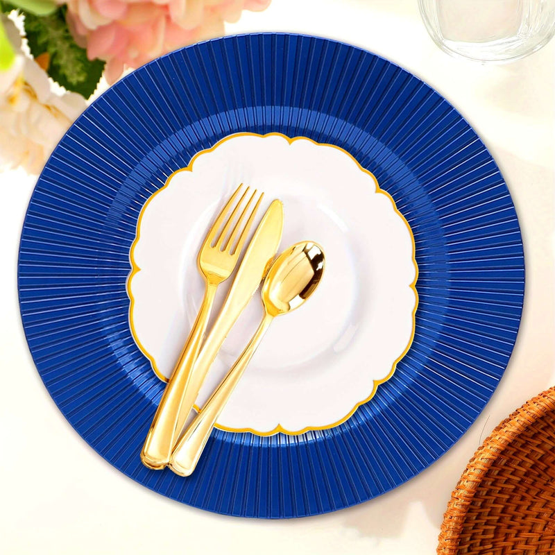 Elegant Blue Reef Charger Plates - 38 pcs Set tableware Luxurious Weddings