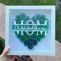 Customised Love Flower Photo Frame Mother's Day Gift Luxurious Weddings