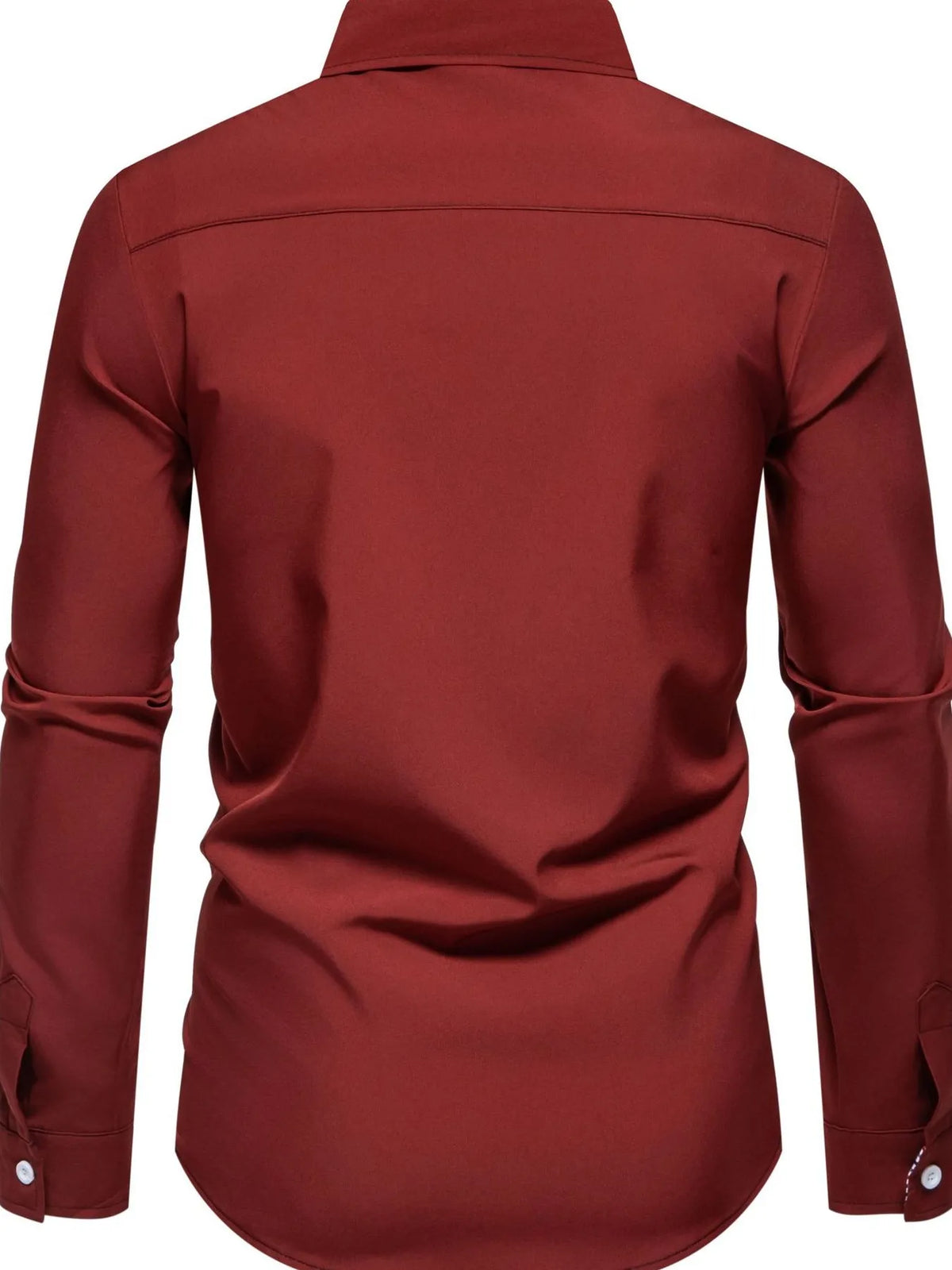 Men's Button-Down Shirt with Checkered Contrast Trim Shirt Luxurious Weddings