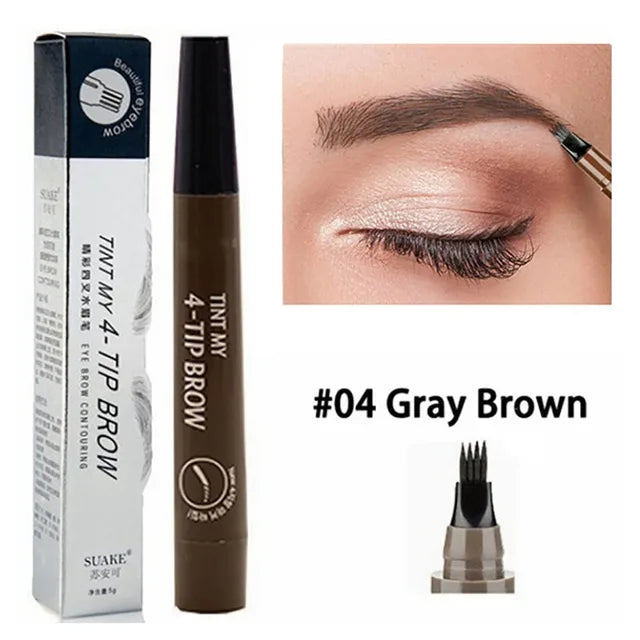 5 Colors Microblading Eyebrow Pen Waterproof Liquid Eyebrow Pencil Long Lasting Makeup Essentials