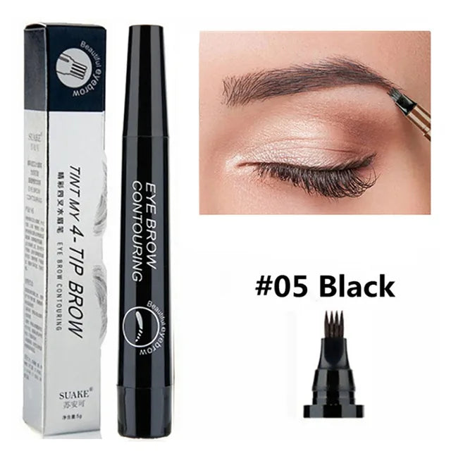 5 Colors Microblading Eyebrow Pen Waterproof Liquid Eyebrow Pencil Long Lasting Makeup Essentials