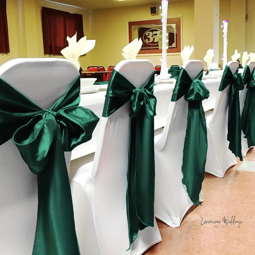 50pcs Satin Wedding Chair Sashes Luxurious Weddings