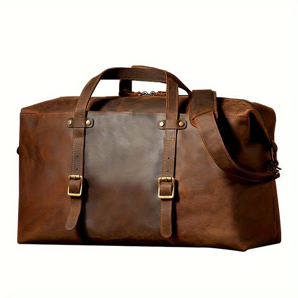 Vintage-Style Top Grain Leather Travel Bag Bags Luxurious Weddings