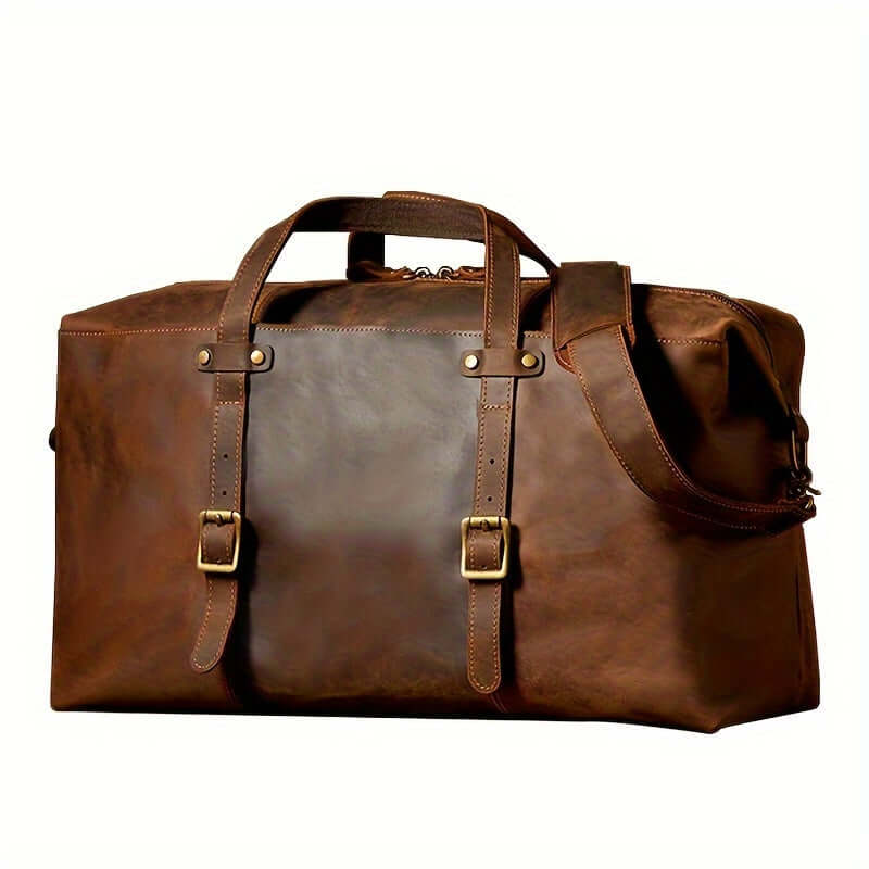 Vintage-Style Top Grain Leather Travel Bag Bags Luxurious Weddings