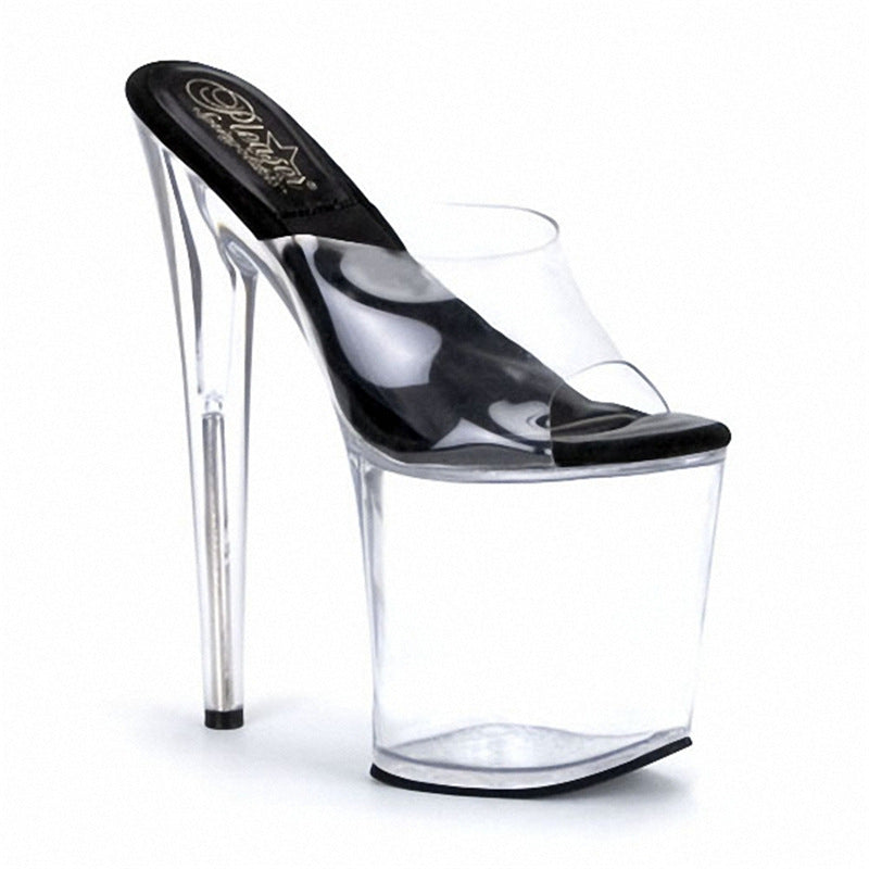Transparent crystal high heels Dancer Heels Luxurious Weddings