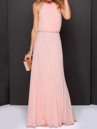 Pleated Sleeveless Maxi Cami Dress Bridesmaid Dresses Luxurious Weddings