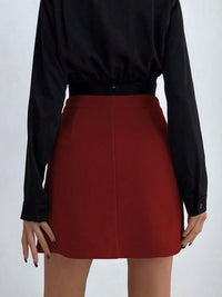 Buttoned Mini Skirt Skirt Suit Luxurious Weddings