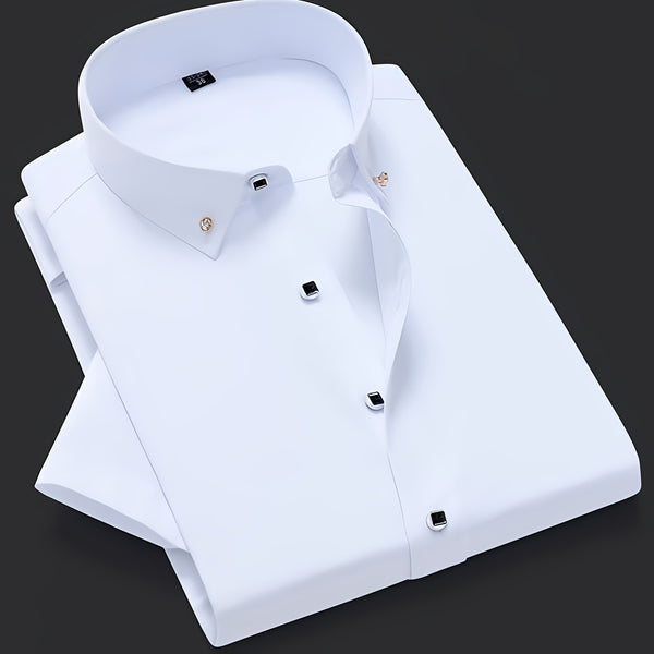 Men's Solid Dress Shirt - Perfect for Any Occasion! Luxurious Weddings