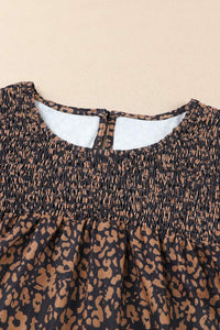 Plus Size Printed Smocked Butterfly Sleeve Blouse Luxurious Weddings