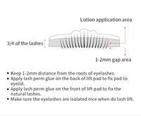 Instructions for lash lift application with ICONSIGN branding
