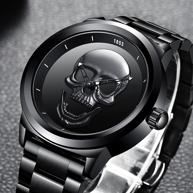 LIGE Simple Skull Stereoscopic Watch Watches Luxurious Weddings