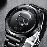 LIGE Simple Skull Stereoscopic Watch Watches Luxurious Weddings