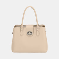 David Jones PU Leather Twist-Lock Tote Bag Luxurious Weddings