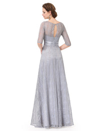 Long Lace Mother Of Bride Formal Evening Dress Luxurious Weddings