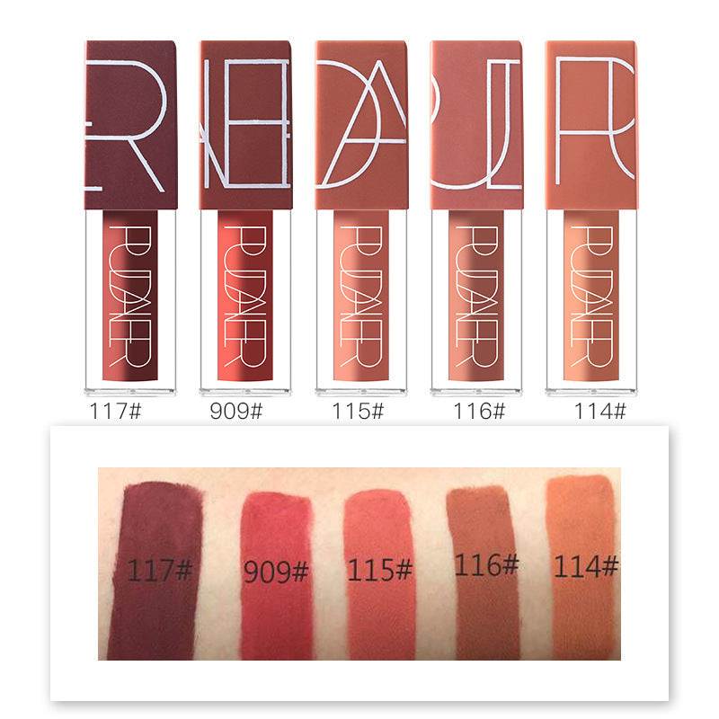 a comparison of the different shades of lipstick