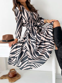 Printed Tie Waist Midi Dress Summer dress Luxurious Weddings